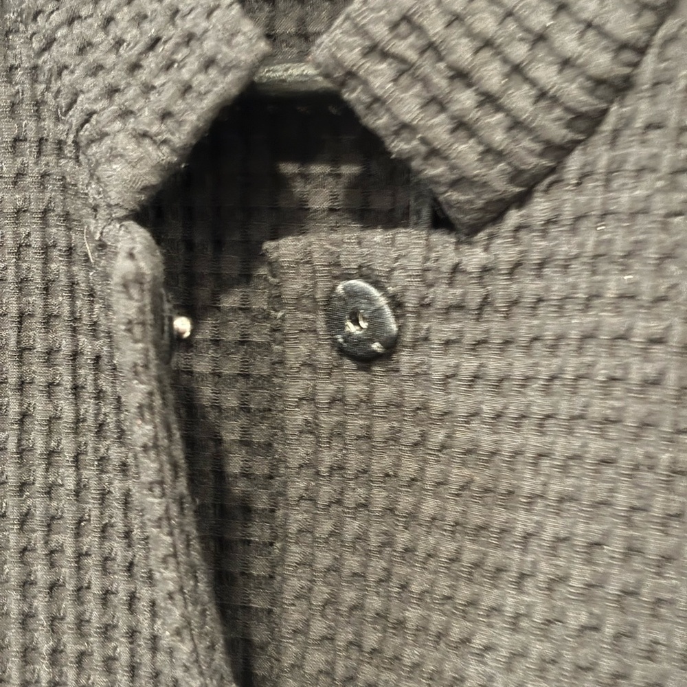 Eileen Fisher Black Ribbed Trench Coat - Picture 16 of 16